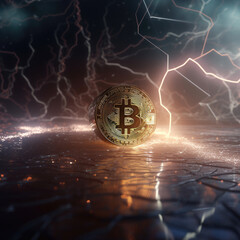 Bitcoin lightning created with generative AI