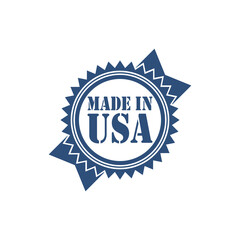 Made in USA badge isolated on transparent background