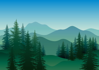 Trees and Mountains
