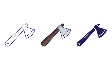 Fototapeta premium Axe vector icon