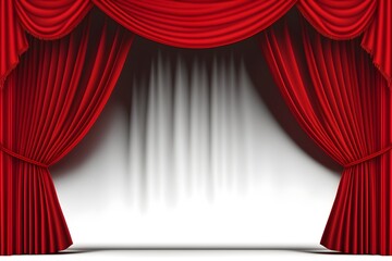 Fototapeta premium red stage curtains, AI generated