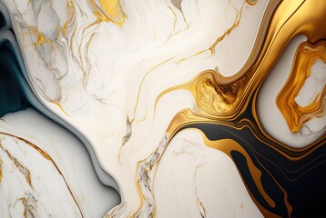 elegant golden marble backdrop banner for modern design generative ai