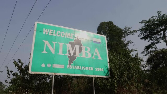 Nimba County Welcome Street Sign in Liberia