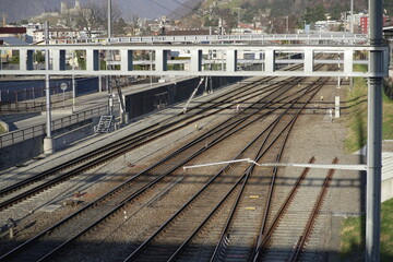 Railway Trail Tracks shot from above