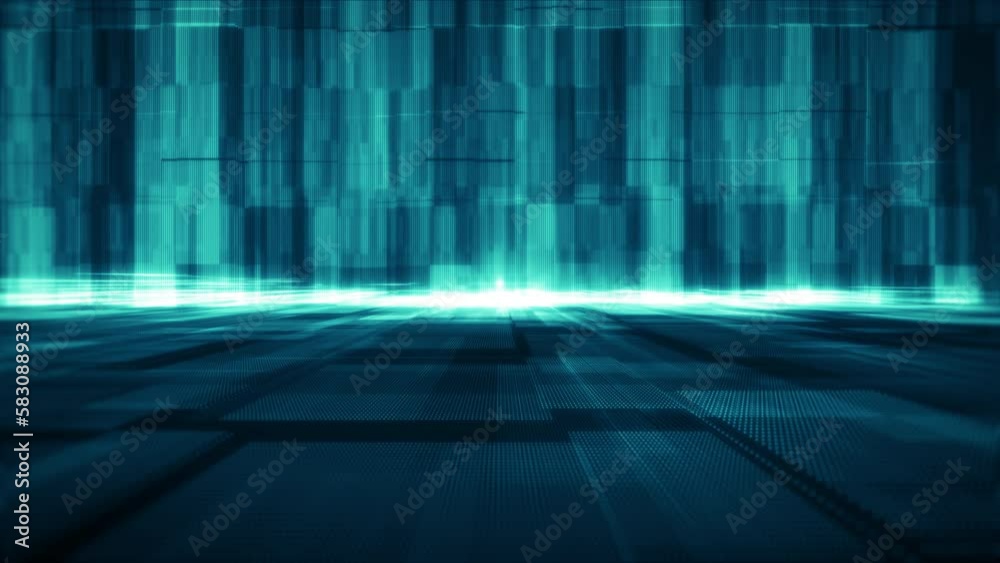 Poster abstract technology background. data flow, big data, technology background concept. abstract big dat