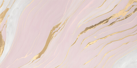 Abstract pink marble vintage background wallpaper with golden line glitter. Created with Generative AI.
