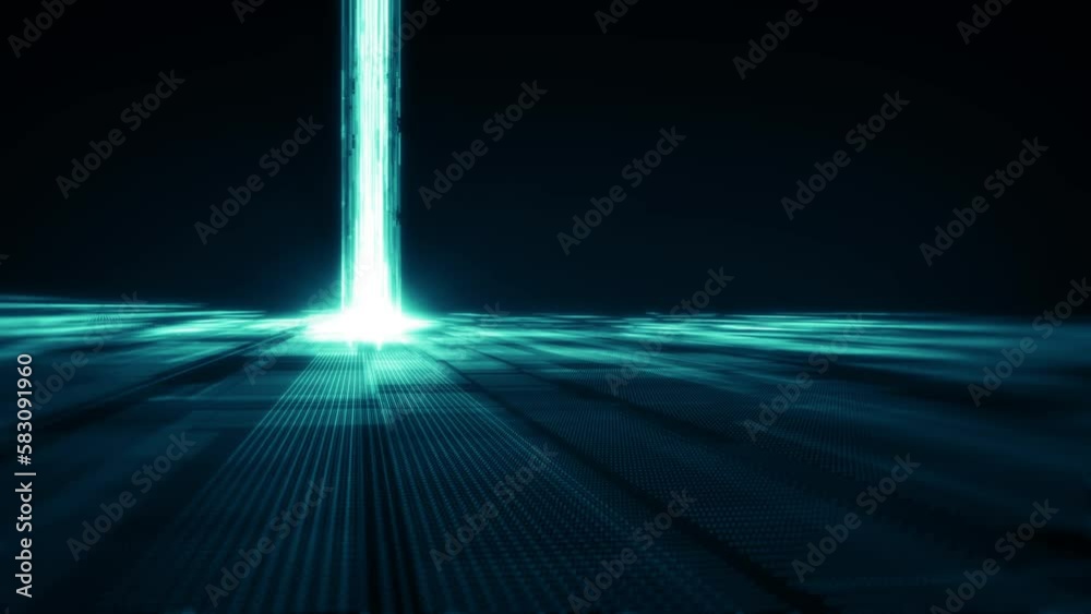 Poster abstract technology background. data flow, big data, technology background concept. abstract big dat