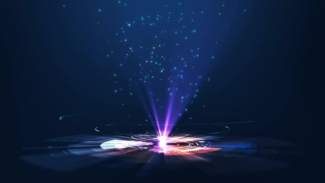 HUD circle interfaces. Hi tech futuristic display. Bologram button. Digital data protection, Sci-fi digital hi-tech in HUD style. Magic circle teleport podium. Abstract hologram technology.