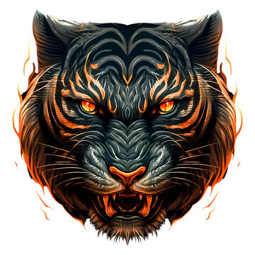 tiger head vector