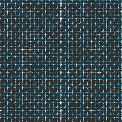 Black, Beige and Blue Mottled Textured Micro-Checked Pattern