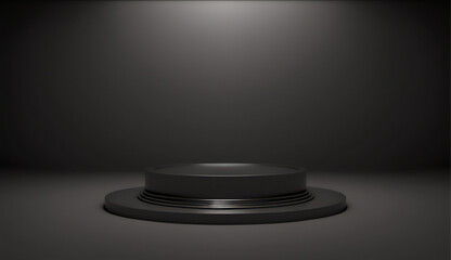 A black pedestal to enhance your product's aesthetics