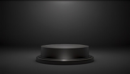 A minimalistic black podium for your product's debut