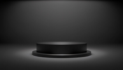 Bold black pedestal for highlighting your merchandise