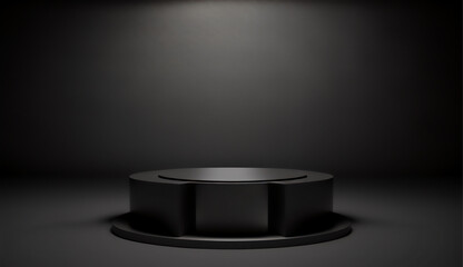 Classic black pedestal for product showcasing