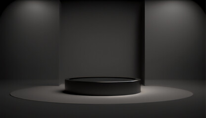 Simple black podium for showcasing your brand