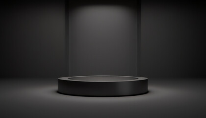 Black stand for your product spotlight