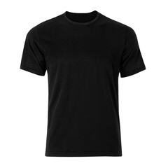 black t shirt  round neck plain blank transparent PNG clothing fashion cloth pure cotton