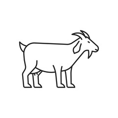 Goat icon. High quality black vector illustration.