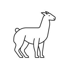 Alpaca icon. High quality black vector illustration.