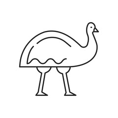 Emu icon. High quality black vector illustration.