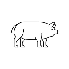 Pig icon. High quality black vector illustration.