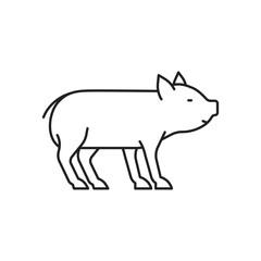 Piglet icon. High quality black vector illustration.