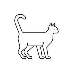 Cat icon. High quality black vector illustration.