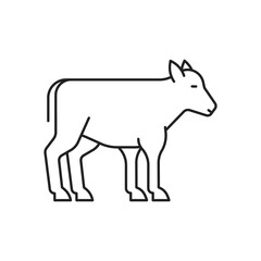 Calf icon. High quality black vector illustration.