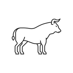 Bull icon. High quality black vector illustration.