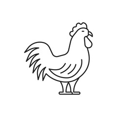 Rooster icon. High quality black vector illustration.