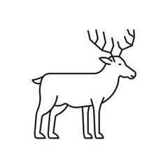 Deer icon. High quality black vector illustration.