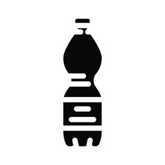 beverage soda plastic bottle glyph icon vector illustration