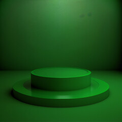 Forest-green product display