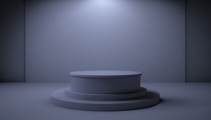 Fototapeta premium A stylish and functional grey podium for your presentation