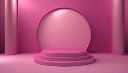 A classy and sophisticated pink pedestal to showcase your product's value