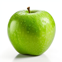 apple, fruit, green, food, isolated, healthy, white, fresh, diet, freshness, ripe, juicy, organic, health, single, sweet, vegetarian, snack, delicious, eating, object, green apple, nutrition, apples, 