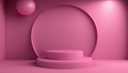 This pink pedestal is the perfect way to showcase your product with pride