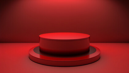 A modern and dynamic red stage to engage your audience