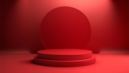 A sophisticated and elegant red platform to elevate your brand