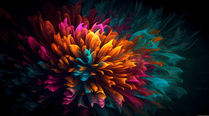 Flowers colorful. Generative AI