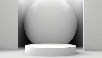 A stylish white pedestal for your luxury products