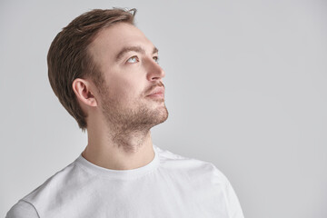 Obraz premium pensive handsome man