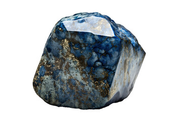 Dumortierite Stone on isolated transparent background, png. Generative AI
