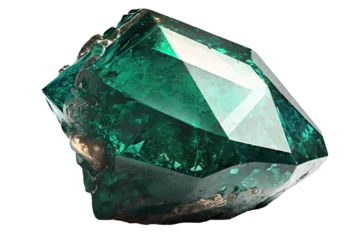 Poster Emerald Stone on isolated transparent background, png. Generative AI © Ян Заболотний