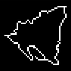 Obraz premium Pixel map of Nicaragua. Vector illustration.