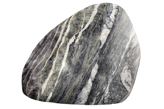 Gneiss Stone on isolated transparent background, png. Generative AI