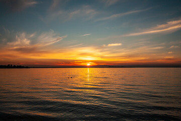 sunset over the sea