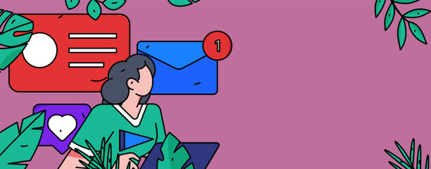 Job Interview People Flat Vector Concept Operation Hand Drawn Illustration
