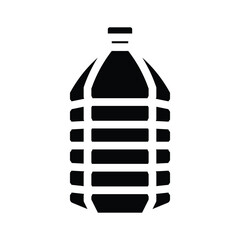 water plastic bottle glyph icon vector illustration