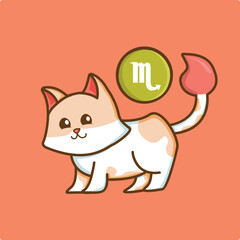 Cat Zodiac Scorpio T-Shirt Design